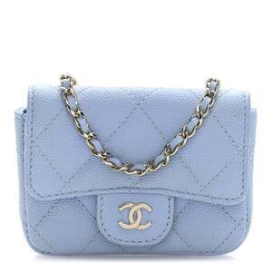 Chanel Caviar Quilted Mini Chain Belt #224046C16B